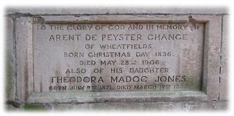 Memorial to Aren de Peyster Chance