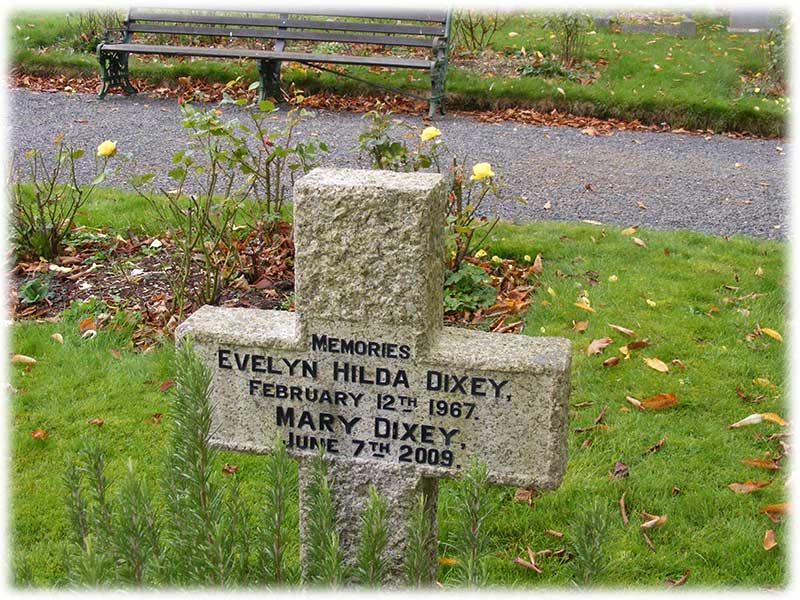 Mary Dixey memorial inscription