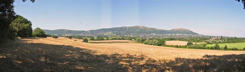 Eastern slopes of the Malvern Hills viewed from Oxhill