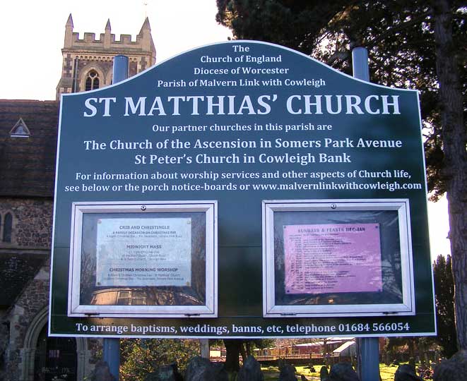 St Matthias notice-board