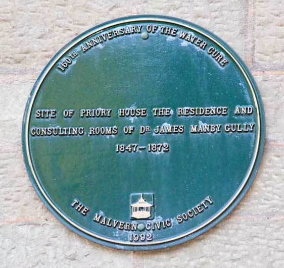 Plaque on Priory Mansion