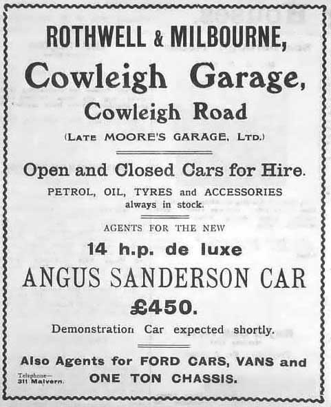 Rothwell and Milbourne advertisement